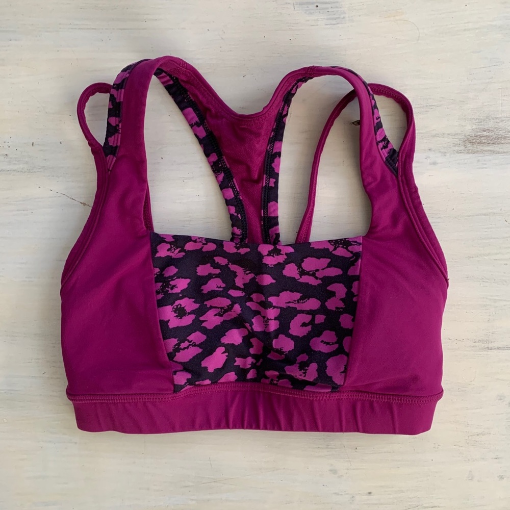 Pink Leopard Lululemon Sports Bra Size XXS